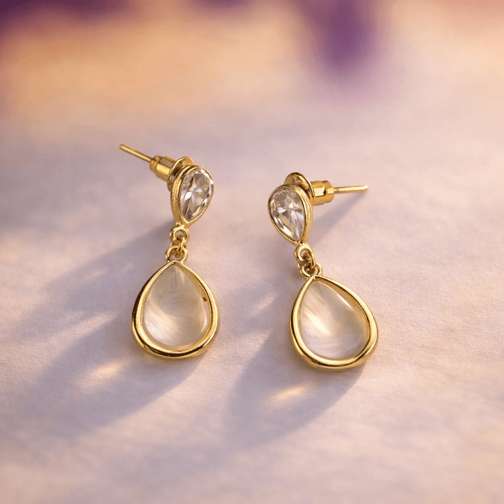Gold Plated Tear Drop Earrings