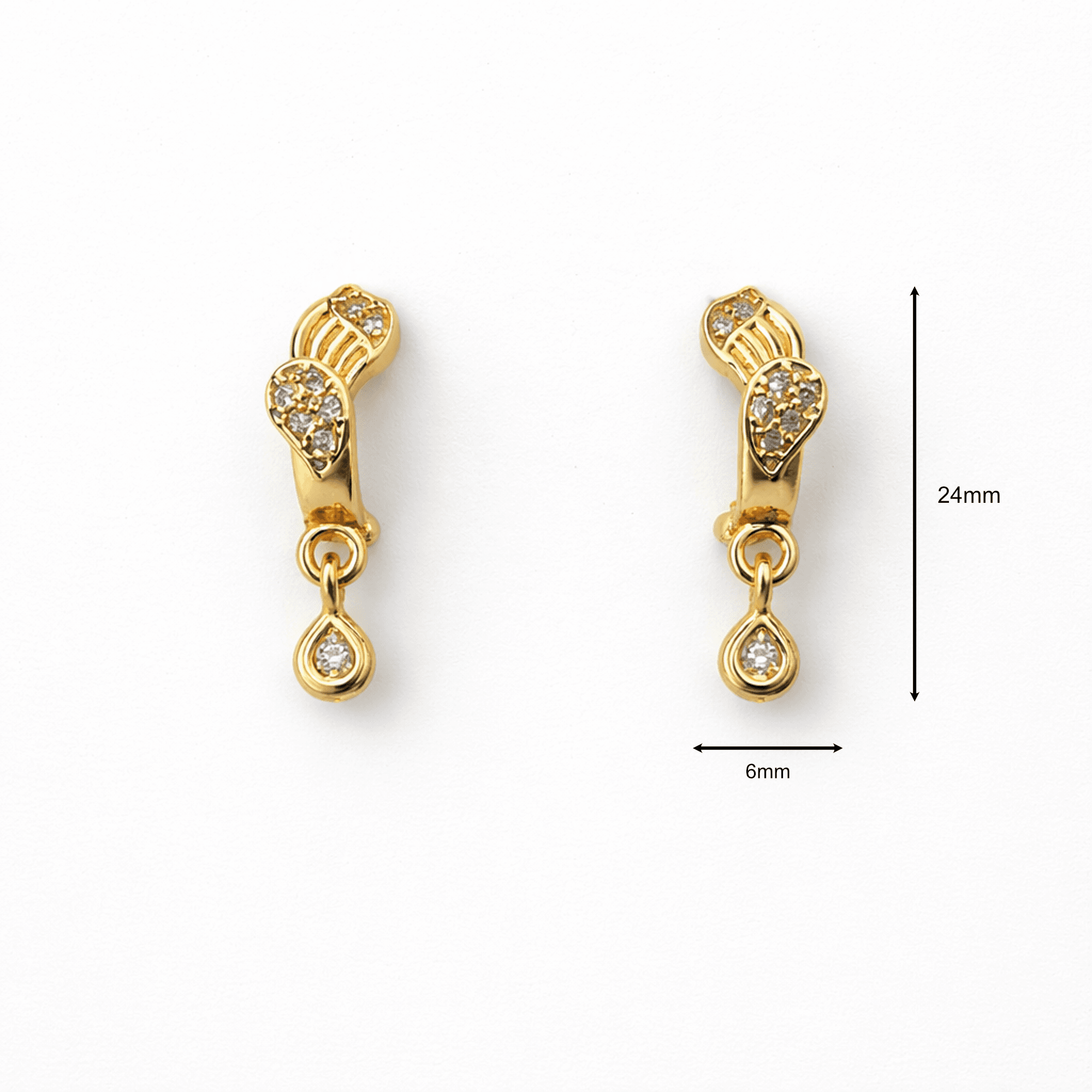 Partywear Artificial Gold-Tone Earrings Combo for Women (Set of 4 Pairs)