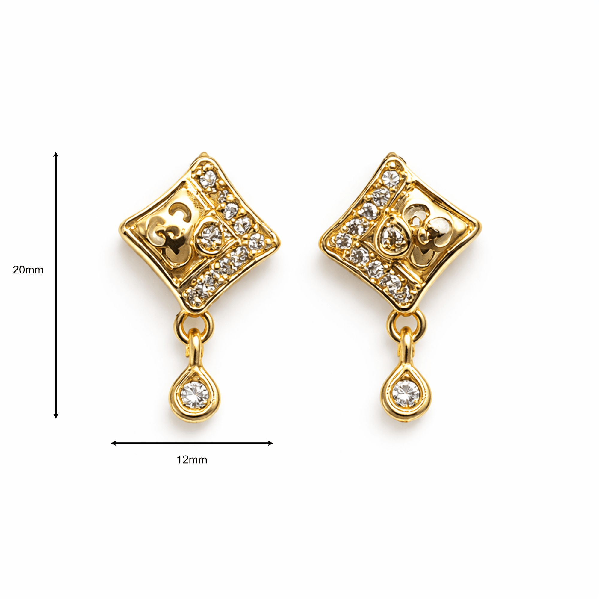Trendy Artificial Gold-Tone Earrings Combo for Women & Girls (4 Pairs)