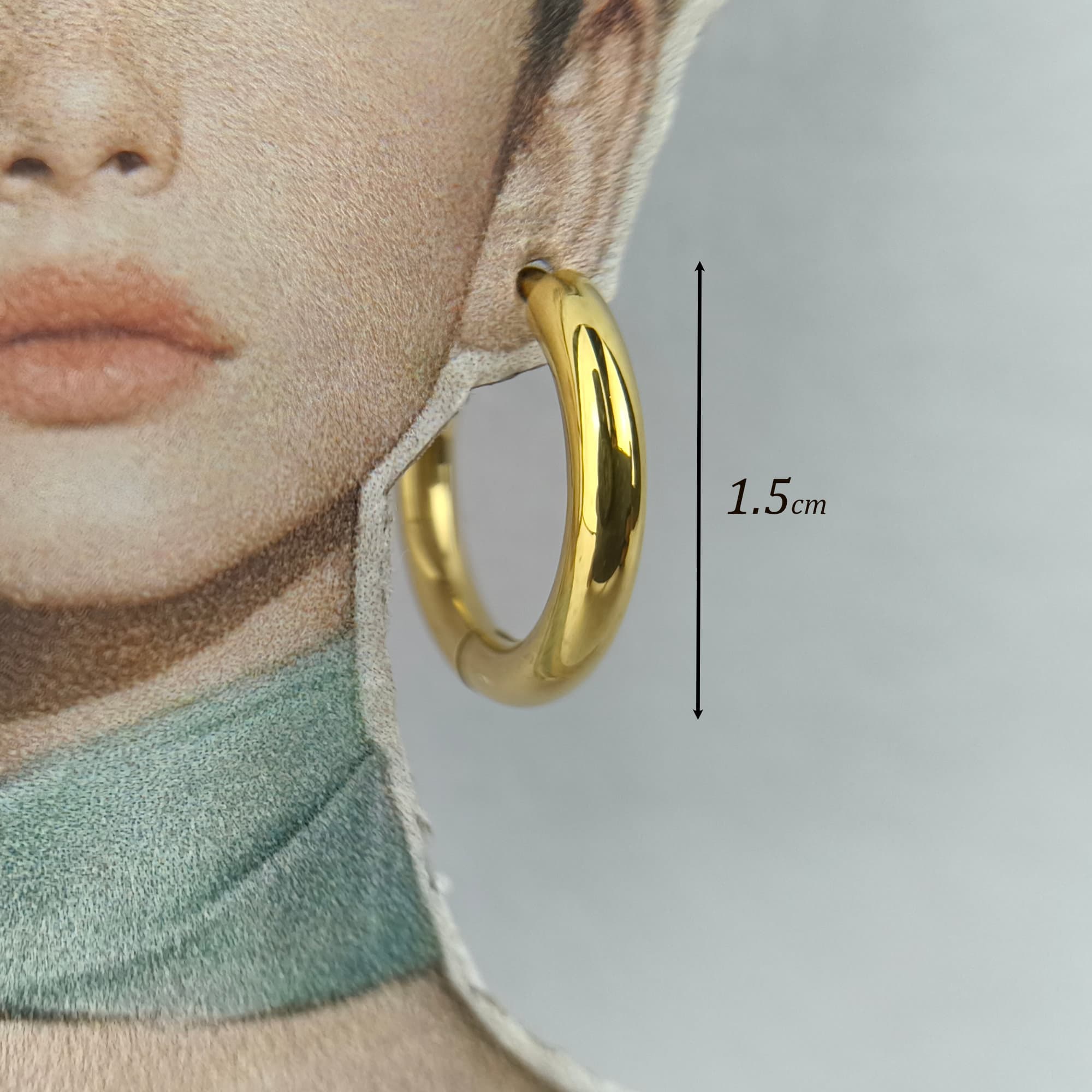 Anti Tarnish Gold Plated Mismatch Earrings for Women Hoop Trendy Earrings