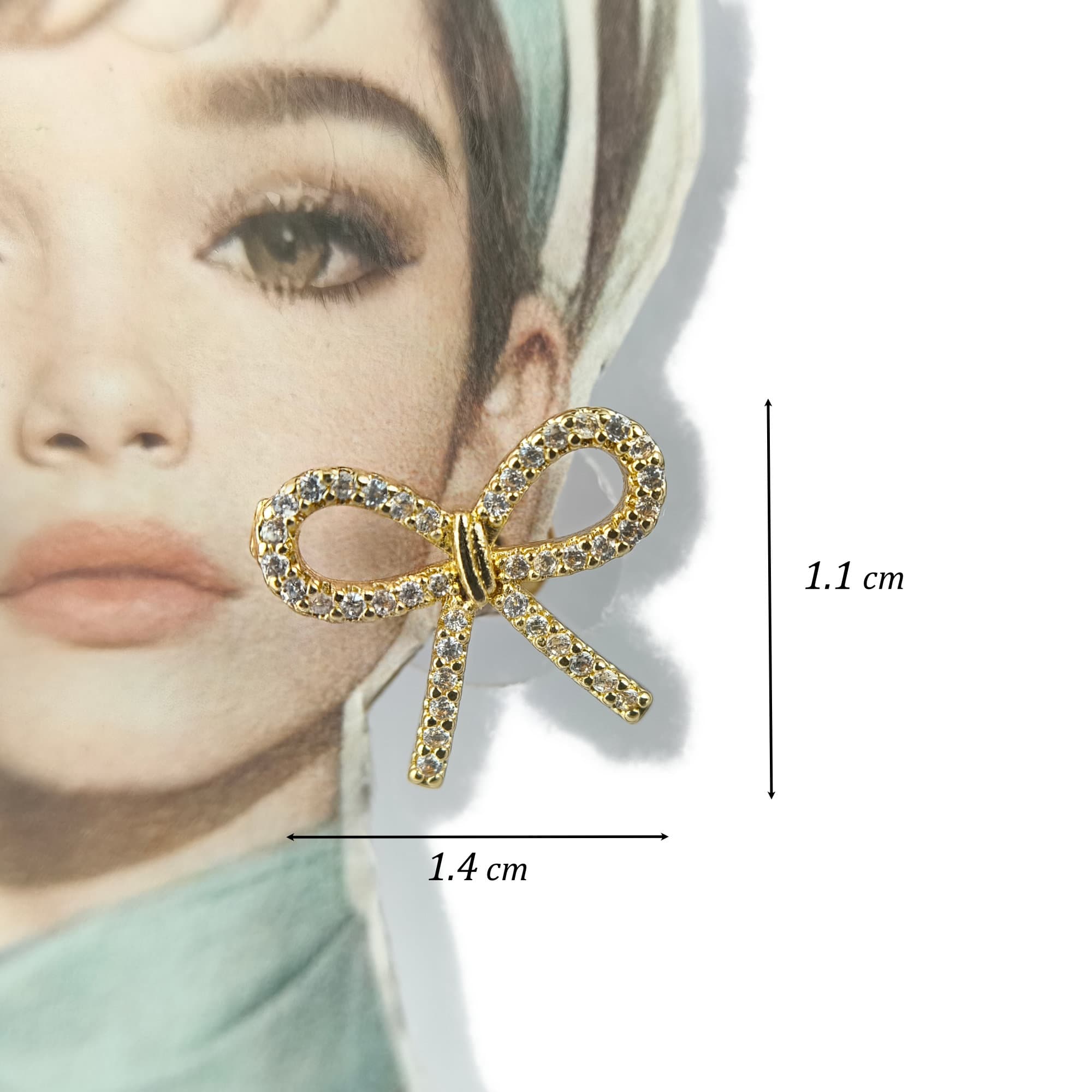 Gold Plated Water Proof Bow earring