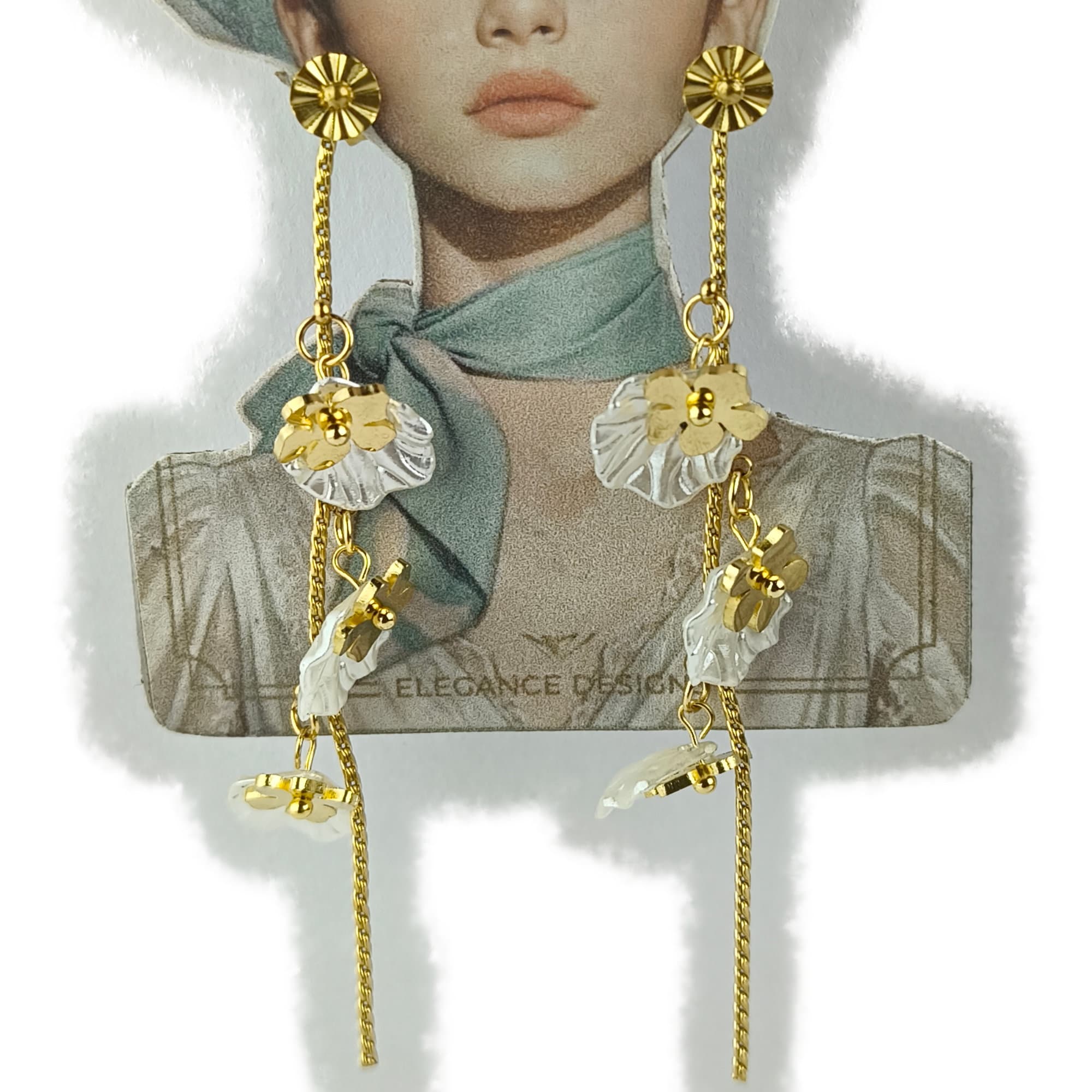 Gold Plated Waterproof Long Earring