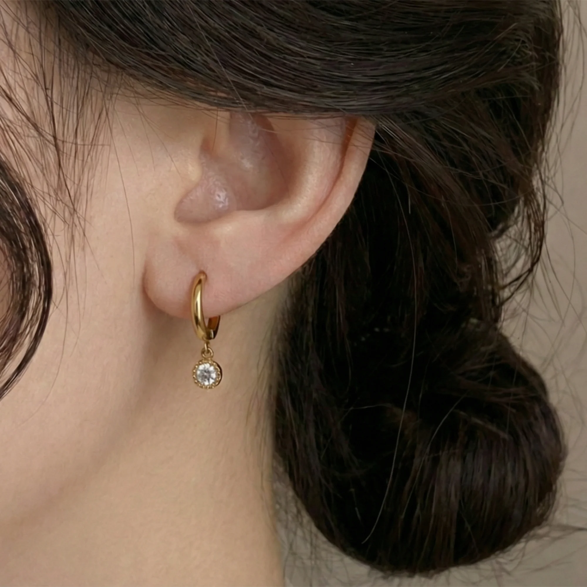 Gold Plated Hoop & Stud Earrings Combo Set for Women | Elegant Green & Clear Stones