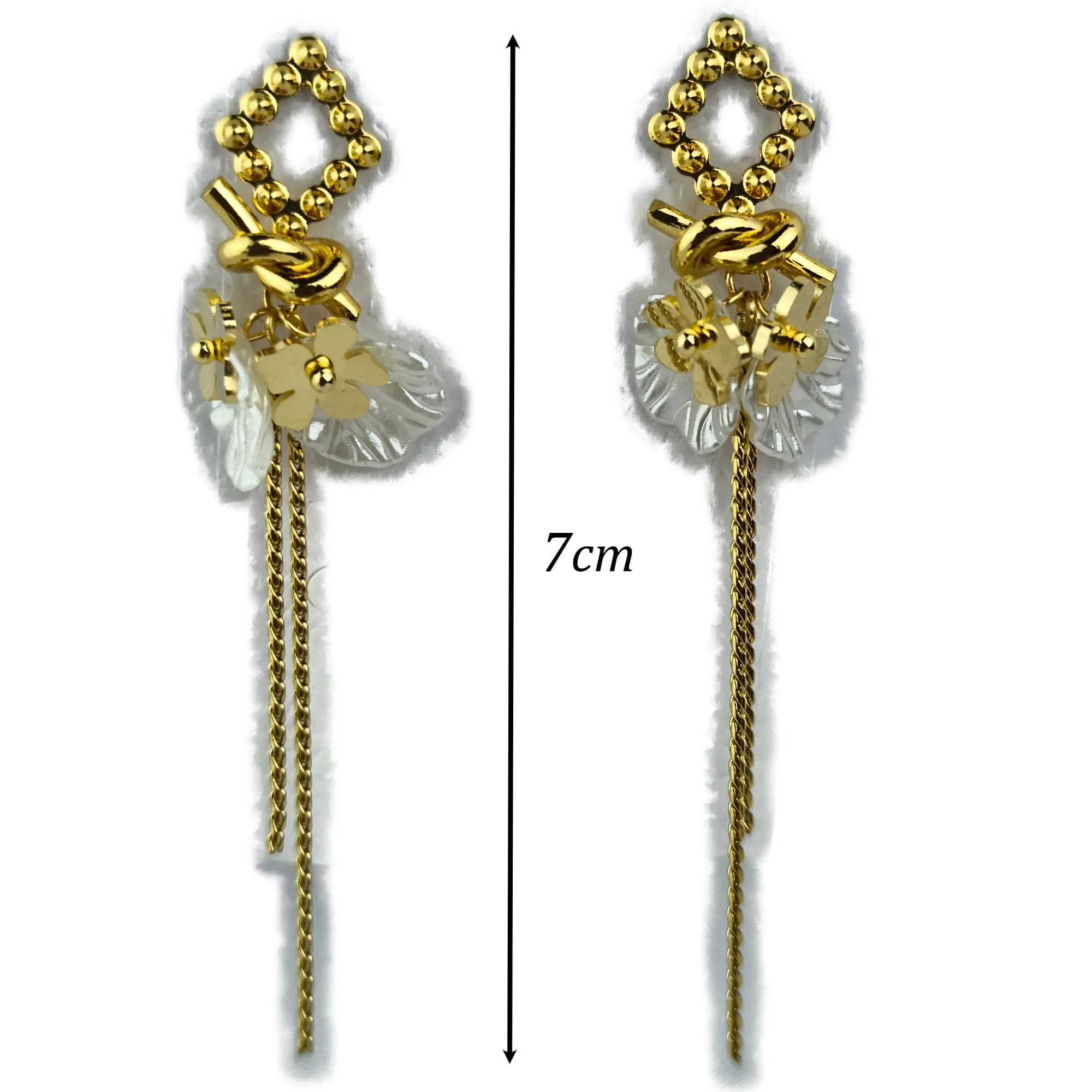 Gold Plated Waterproof Long Dangle Earrings b