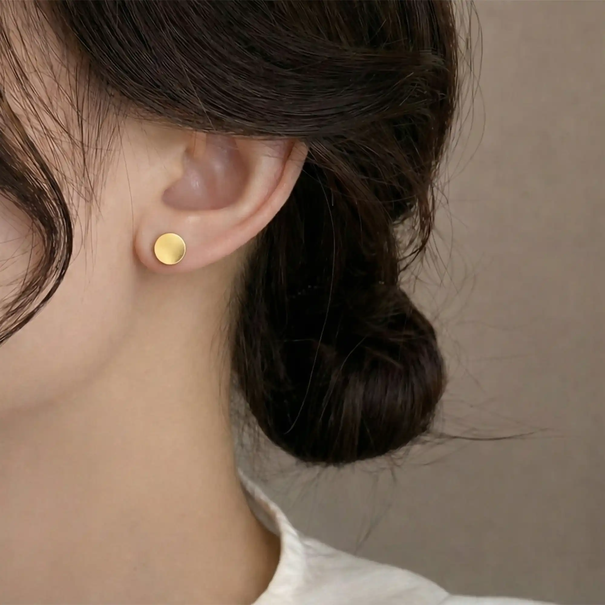 Gold Plated Hoop & Stud Earrings Combo Set for Women | Elegant Green & Clear Stones third earring