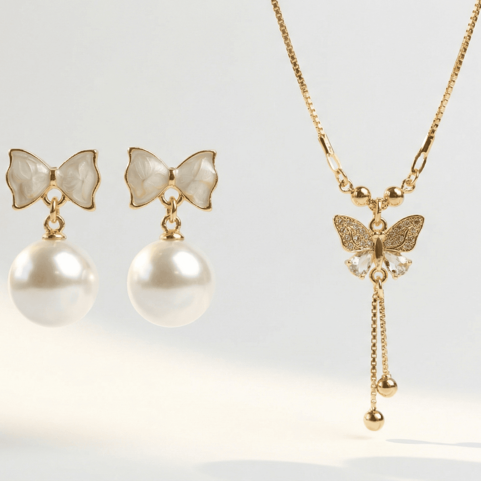 Alloy White Jewellery Set